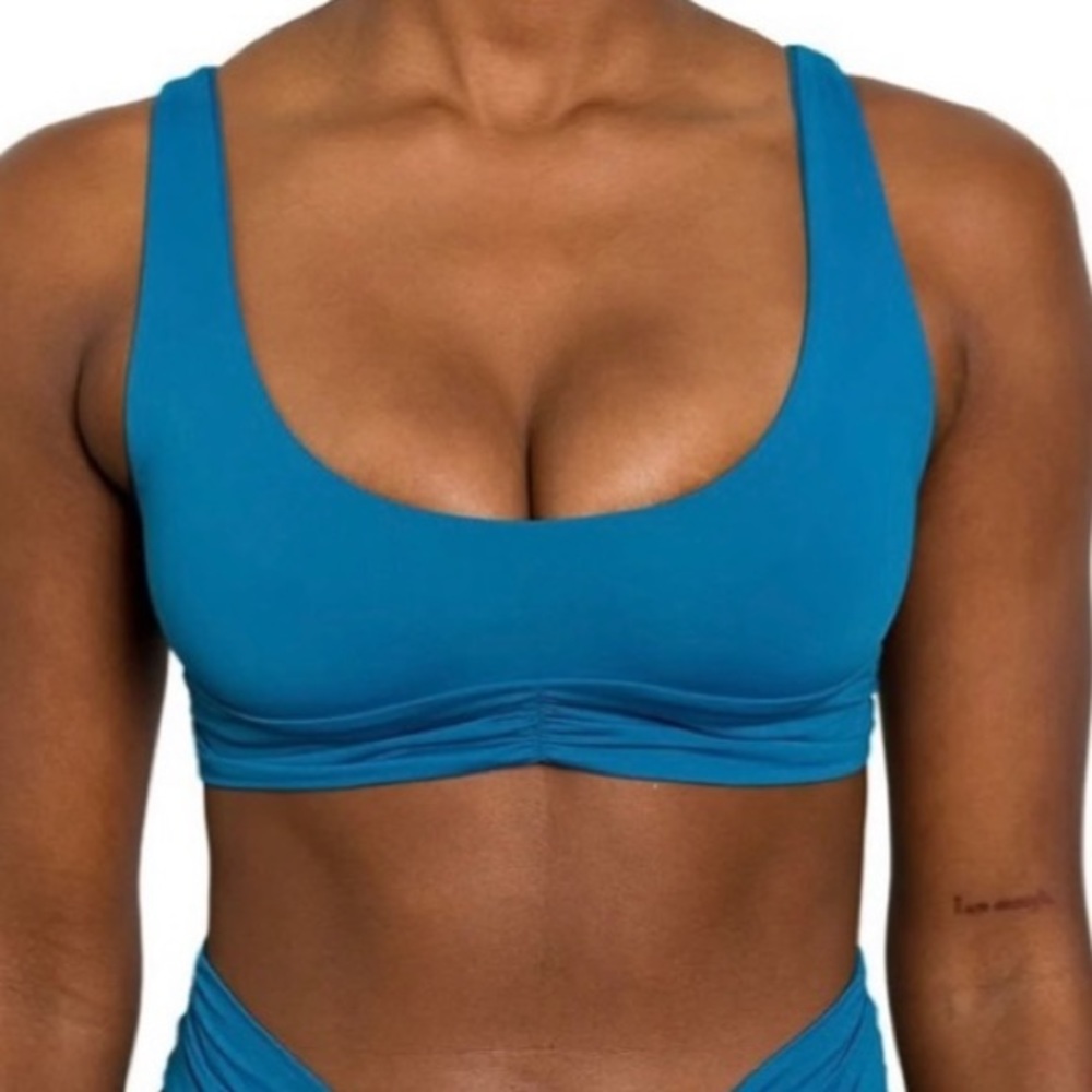 NWT Riot Swim Pico Top in Teal - Small